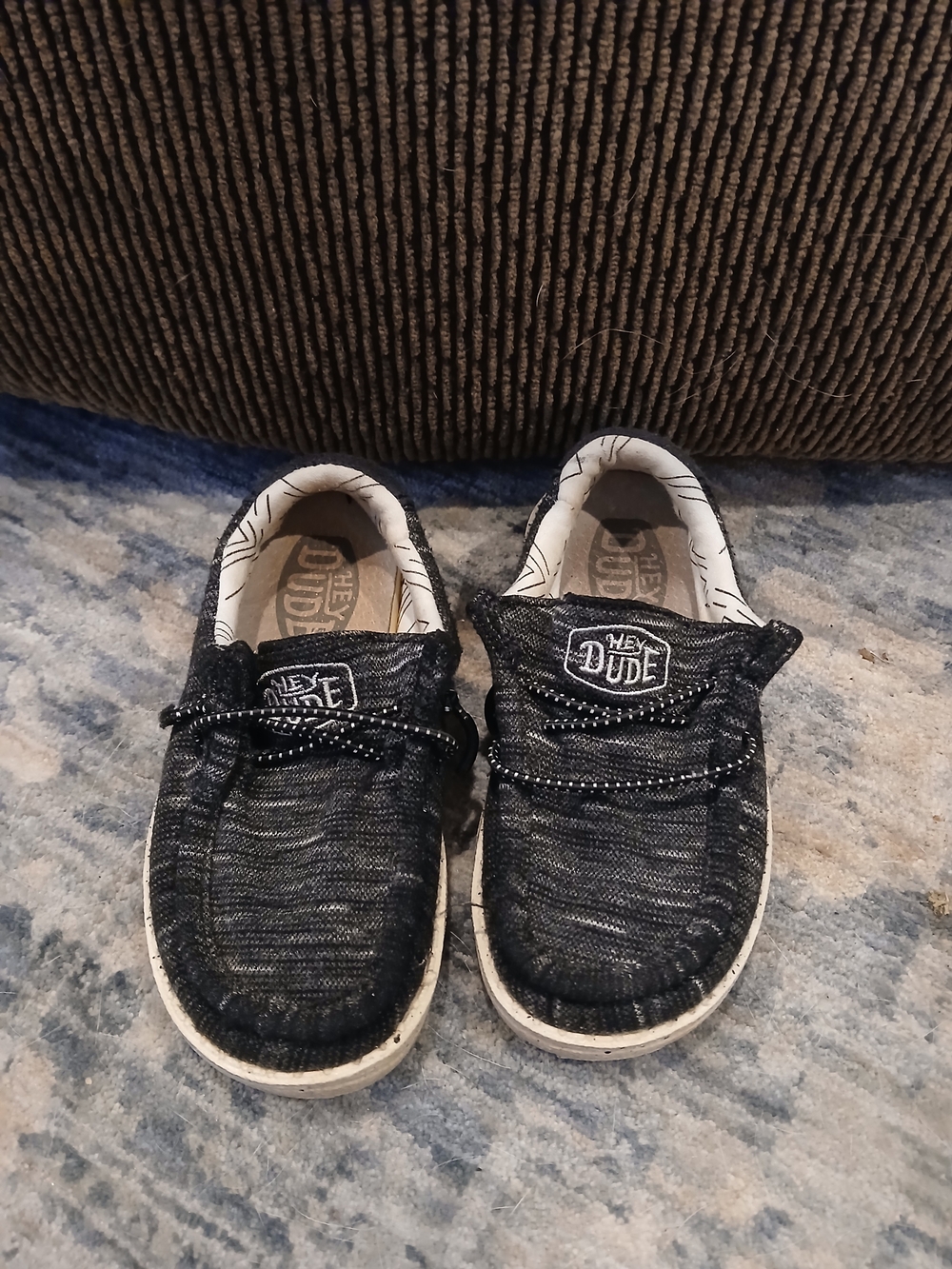 Hey Dude Kids' Black Knit Casual Shoes